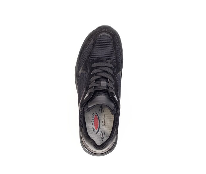 Gabor Damen  Sneaker Low Schwarz - Materialmix Leder/Lederimitat