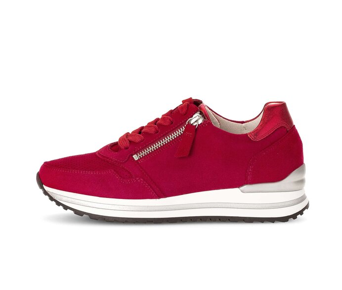 Gabor Damen Sneaker Low Rot - Rauleder
