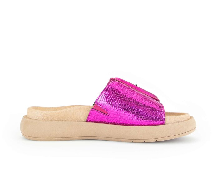 Gabor Damen  Pantolette Pink - Materialmix Leder