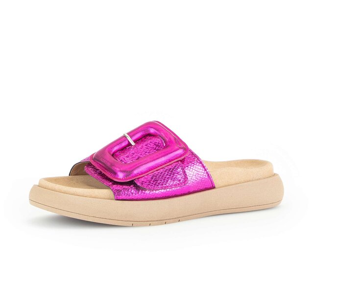 Gabor Damen  Pantolette Pink - Materialmix Leder