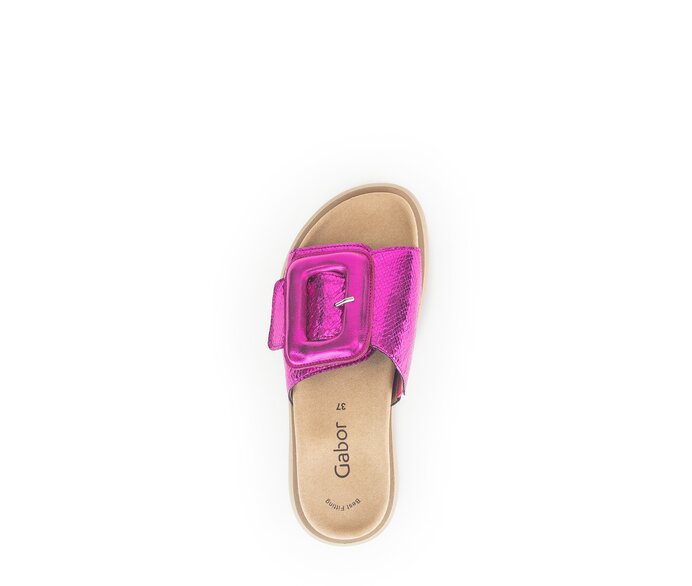 Gabor Damen  Pantolette Pink - Materialmix Leder
