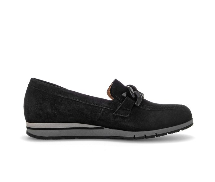 Gabor Damen  Slipper Schwarz - Rauleder