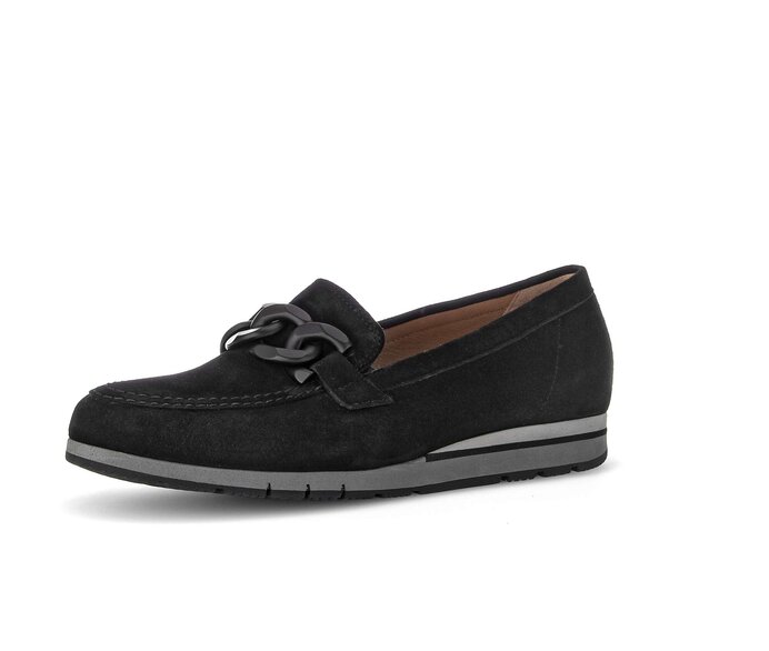 Gabor Damen  Slipper Schwarz - Rauleder