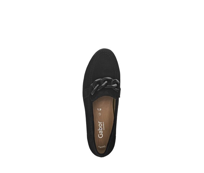 Gabor Damen  Slipper Schwarz - Rauleder