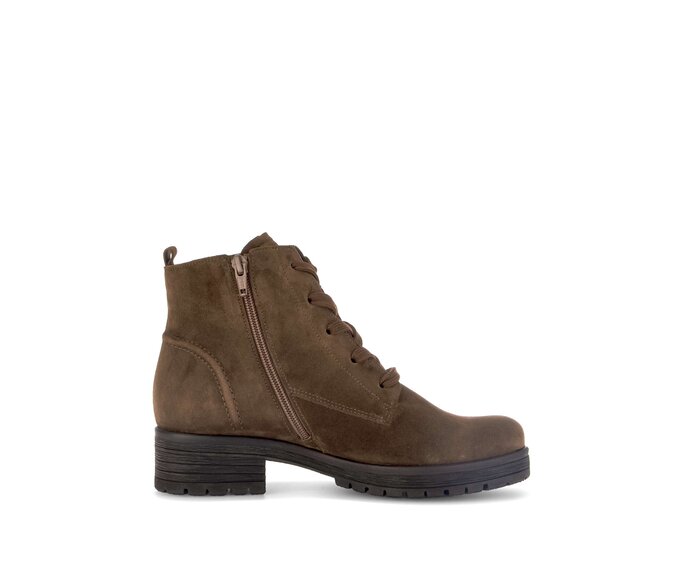 Gabor Damen  Schnürstiefelette Braun - Rauleder