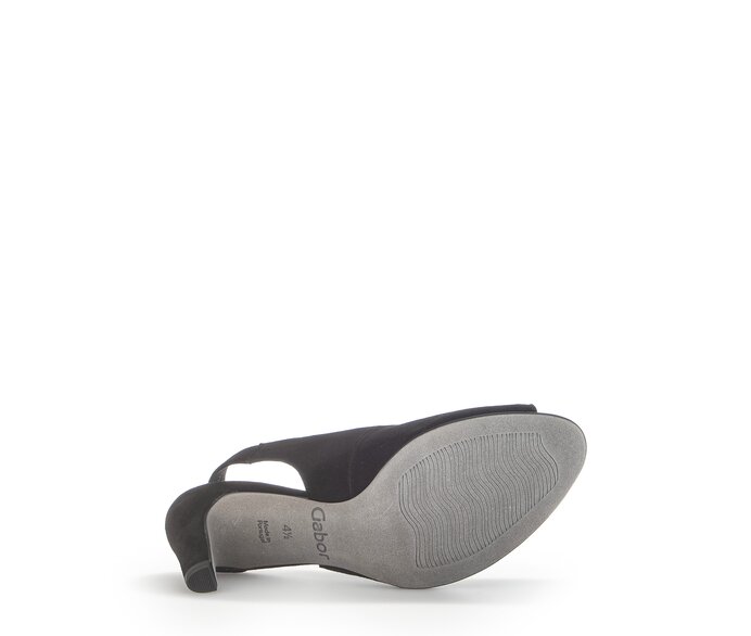 Gabor Damen  Peeptoes Schwarz - Rauleder