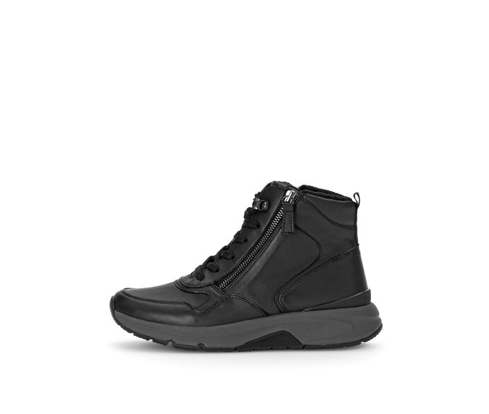 Gabor Damen Schnürstiefelette Schwarz - Glattleder