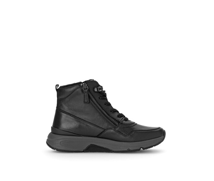 Gabor Damen  Schnürstiefelette Schwarz - Glattleder