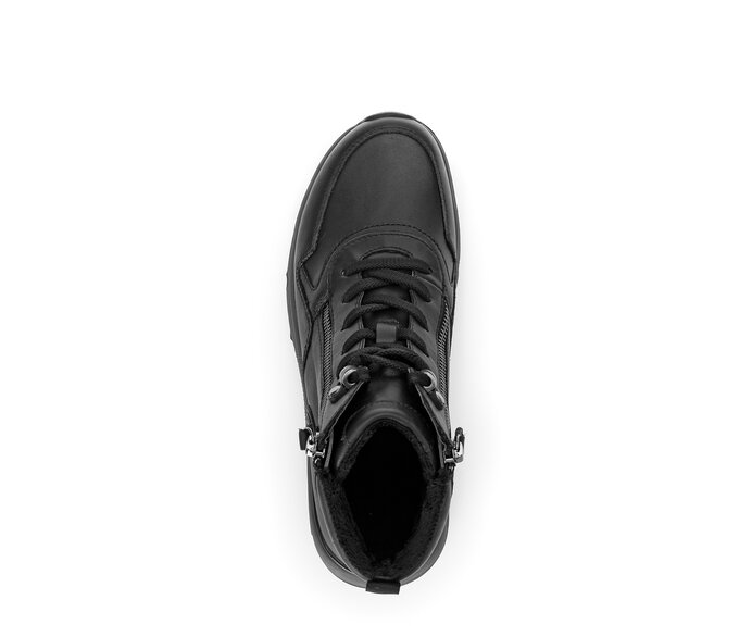 Gabor Damen  Schnürstiefelette Schwarz - Glattleder