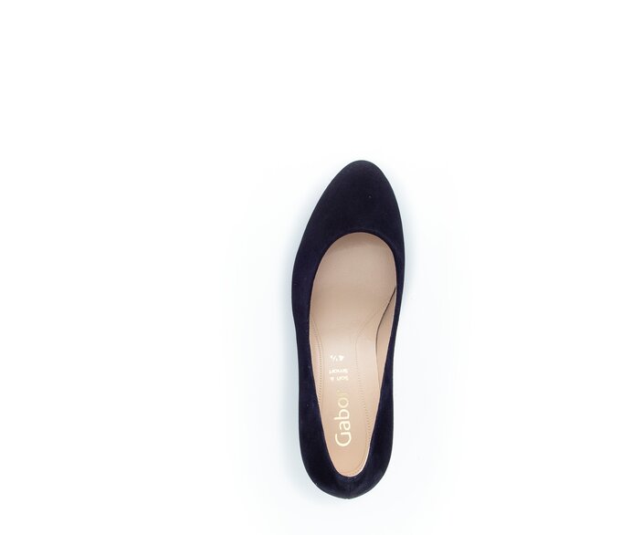 Gabor Damen  Eleganter Pumps Blau - Rauleder