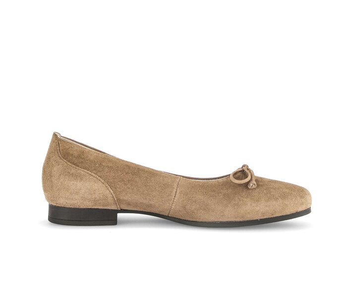 Gabor Damen  Eleganter Ballerina Braun - Rauleder