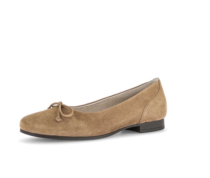Gabor Damen  Eleganter Ballerina Braun - Rauleder