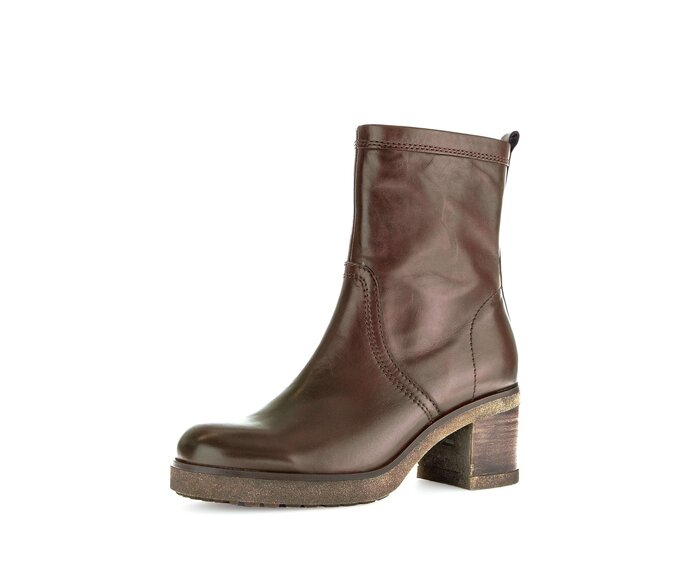 Gabor Damen  Plateau Stiefelette Braun - Glattleder