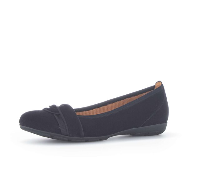 Gabor Damen  Sportliche Ballerina Blau - Rauleder