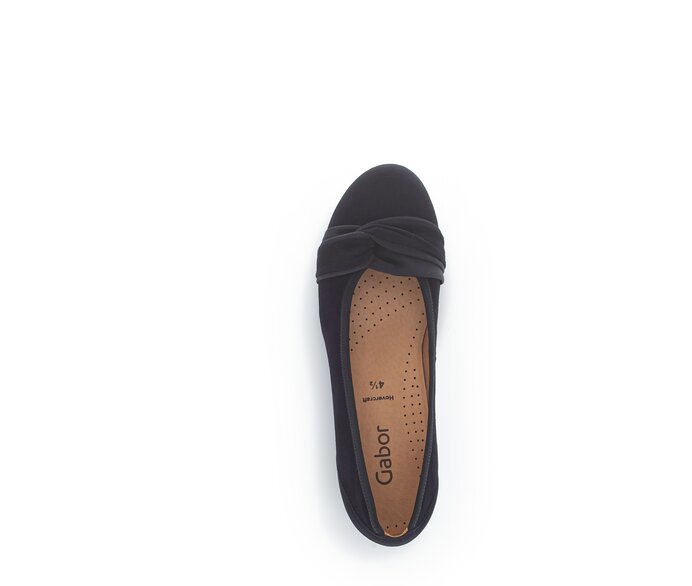 Gabor Damen  Sportliche Ballerina Blau - Rauleder