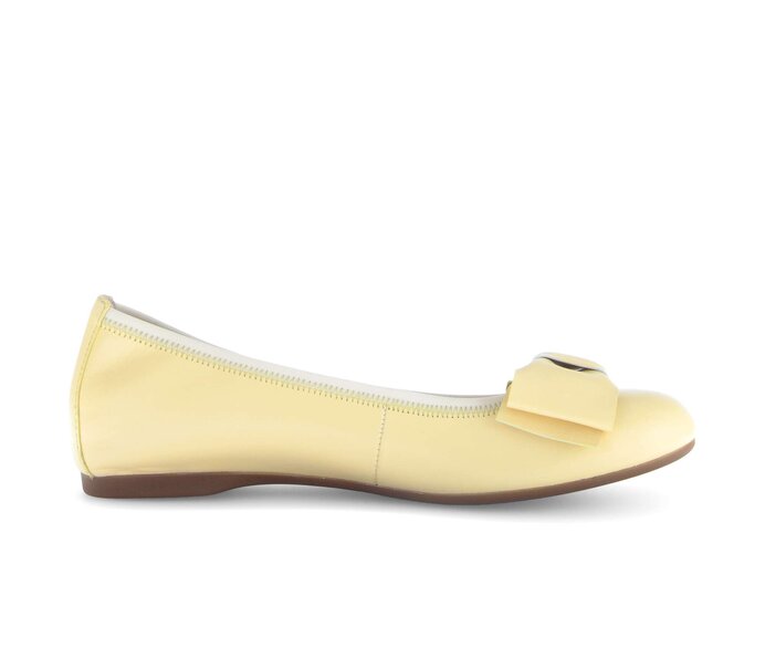 Gabor Damen  Eleganter Ballerina Gelb - Glattleder