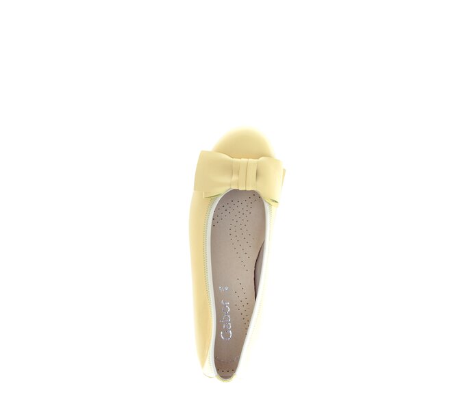 Gabor Damen  Eleganter Ballerina Gelb - Glattleder