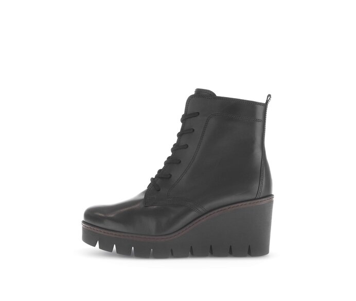 Gabor Damen Plateau Stiefelette Schwarz - Glattleder