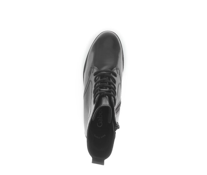Gabor Damen  Plateau Stiefelette Schwarz - Glattleder
