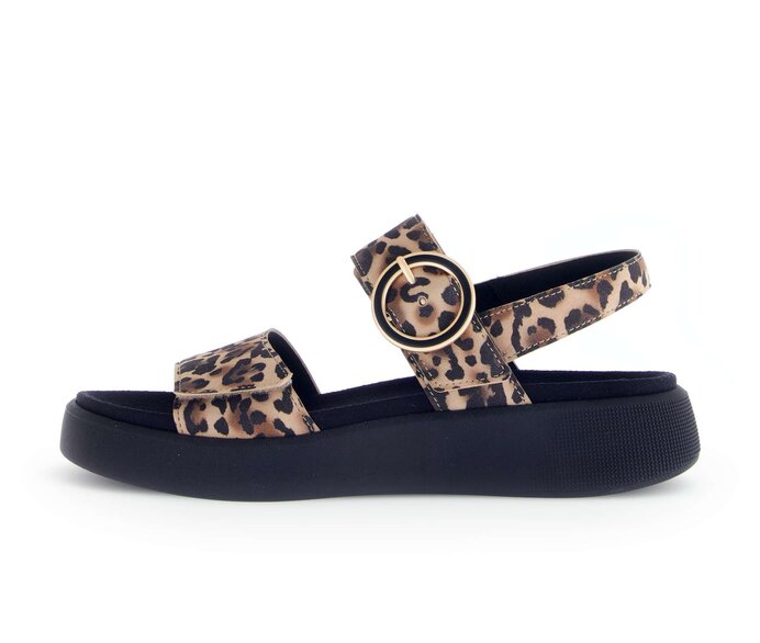 Gabor Damen Riemchensandale Beige - Rauleder