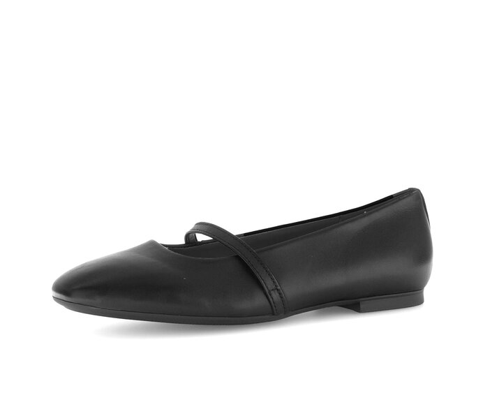 Gabor Damen  Eleganter Ballerina Schwarz - Glattleder
