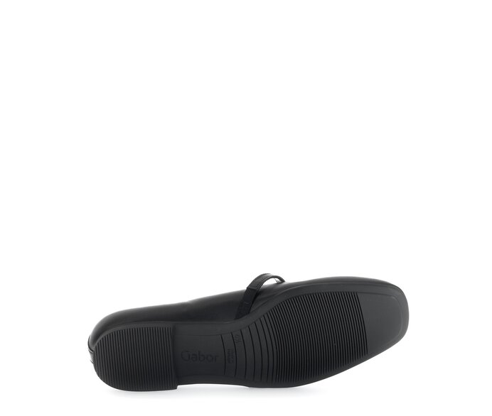 Gabor Damen  Eleganter Ballerina Schwarz - Glattleder