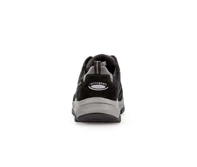 Gabor Herren Rollingsoft Sneaker Low Schwarz - Materialmix Leder/Textil