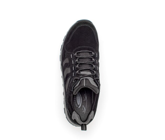 Gabor Herren Rollingsoft Sneaker Low Schwarz - Materialmix Leder/Textil