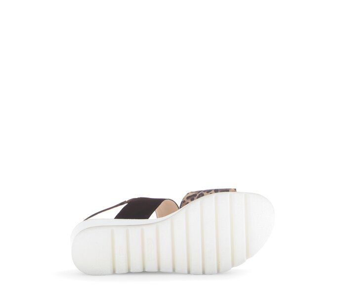 Gabor Damen  Plateau Sandale Schwarz - Rauleder