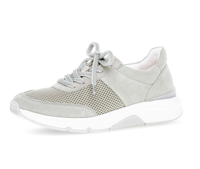 Gabor Damen  Sneaker Low Grün - Materialmix Leder/Lederimitat