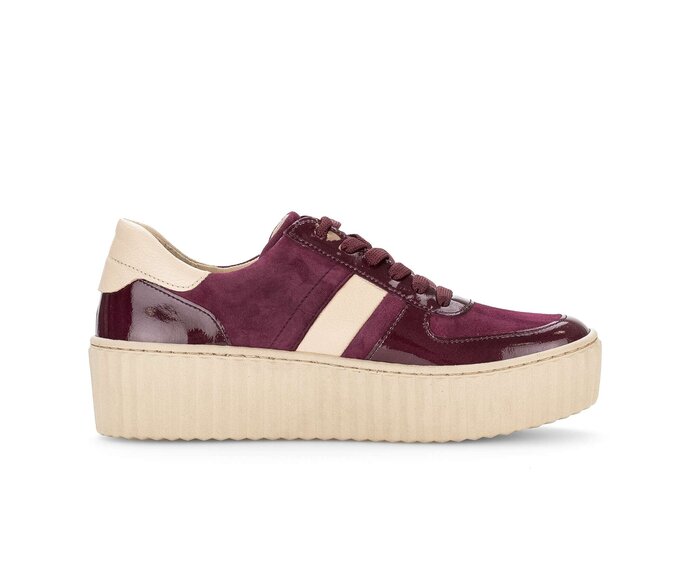 Gabor Damen  Sneaker Low Rot - Materialmix Leder