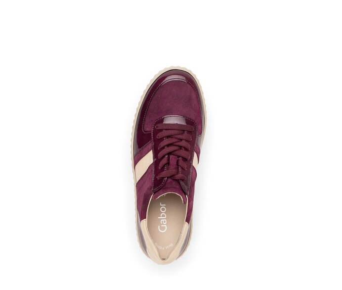 Gabor Damen  Sneaker Low Rot - Materialmix Leder