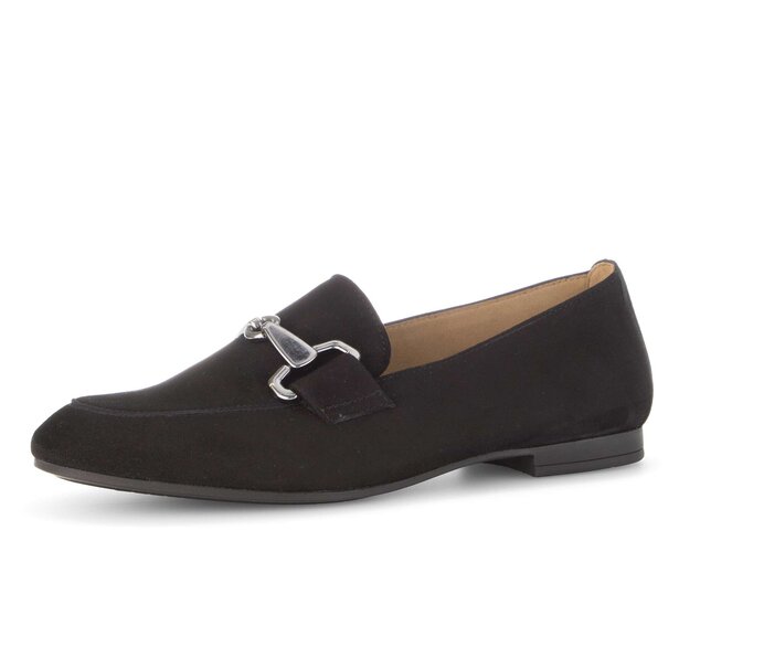 Gabor Damen  Slipper Schwarz - Rauleder