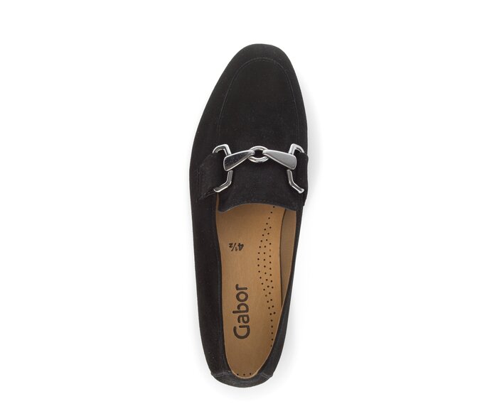 Gabor Damen  Slipper Schwarz - Rauleder