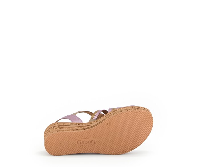 Gabor Damen  Keilsandalette Lila - Effektleder