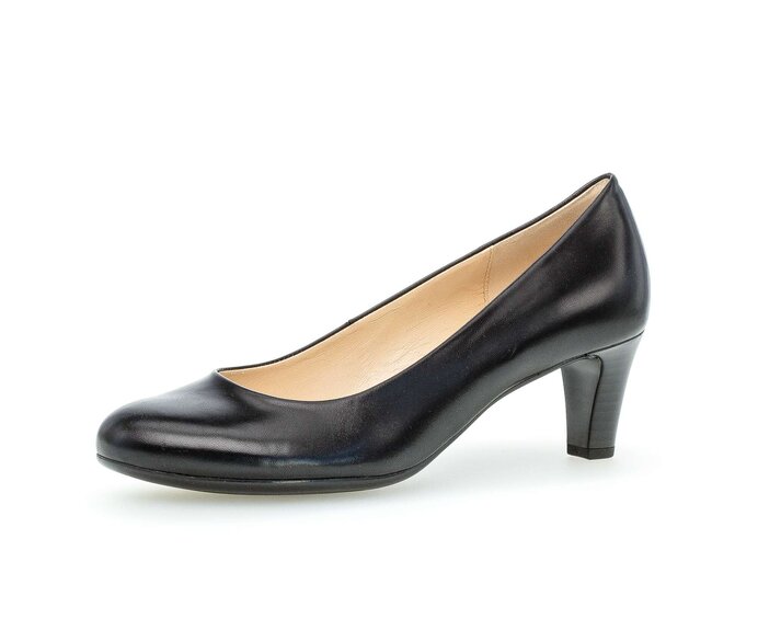 Gabor Damen  Eleganter Pumps Schwarz - Glattleder
