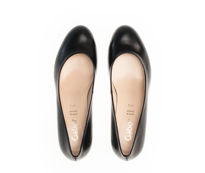 Gabor Damen  Eleganter Pumps Schwarz - Glattleder