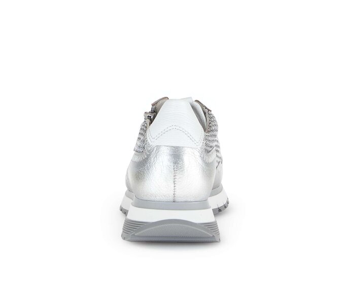 Gabor Damen  Sneaker Low Silber - Materialmix Leder/Lederimitat