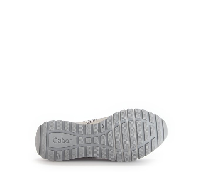Gabor Damen  Sneaker Low Silber - Materialmix Leder/Lederimitat