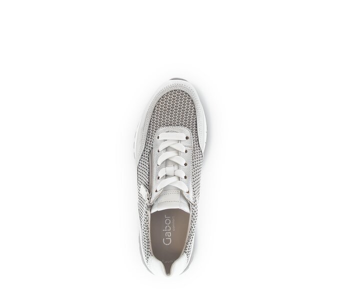 Gabor Damen  Sneaker Low Silber - Materialmix Leder/Lederimitat