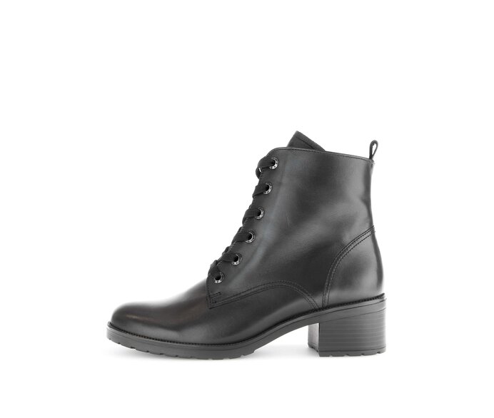 Gabor Damen Schnürstiefelette Schwarz - Glattleder
