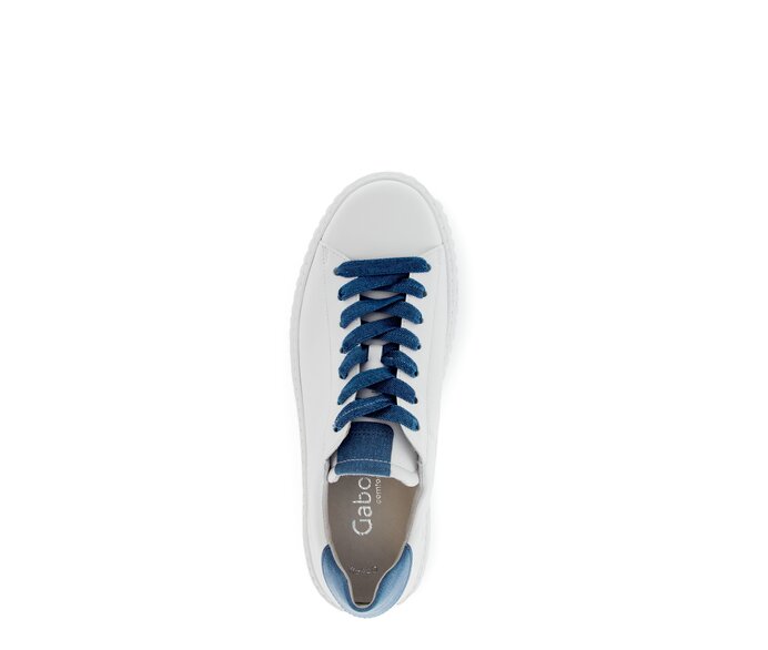 Gabor Damen  Sneaker Low Weiß - Materialmix Leder/Lederimitat