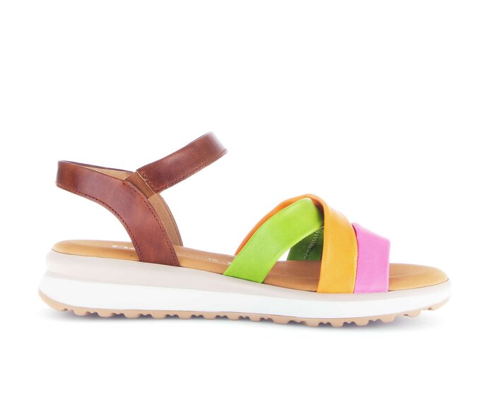 Gabor Damen  Riemchensandale Multicolour - Materialmix Leder