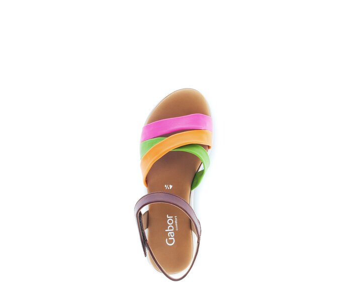 Gabor Damen  Riemchensandale Multicolour - Materialmix Leder