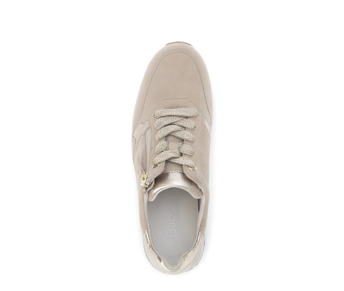 Gabor Damen  Sneaker Low Beige - Materialmix Leder