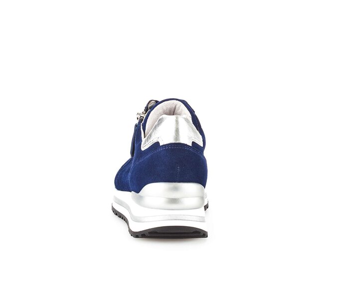 Gabor Damen  Sneaker Low Blau - Materialmix Leder