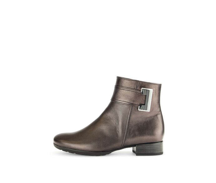 Gabor Damen Elegante Stiefelette Bronze - Glattleder