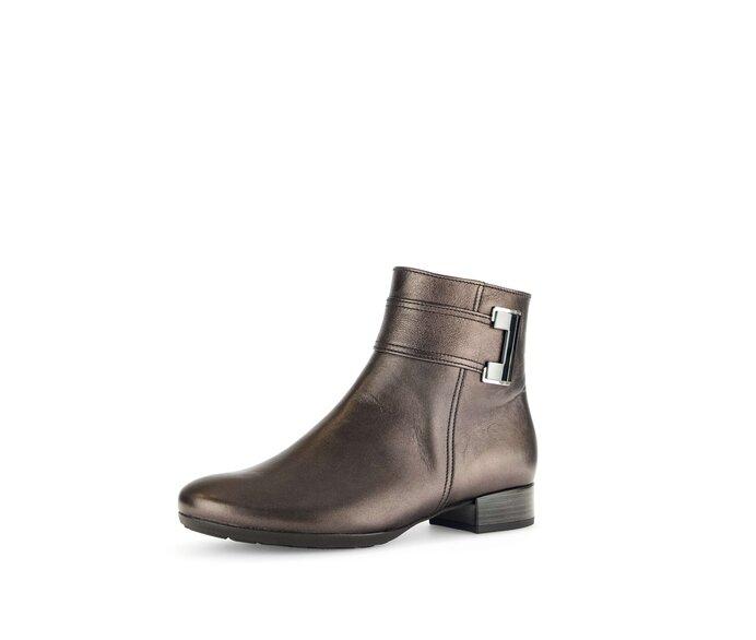 Gabor Damen  Elegante Stiefelette Bronze - Glattleder