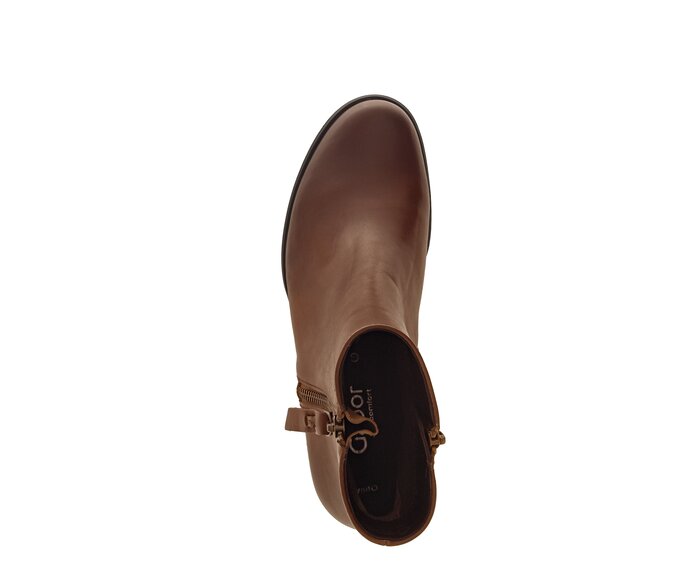Gabor Damen  Sportliche Stiefelette Braun - Glattleder