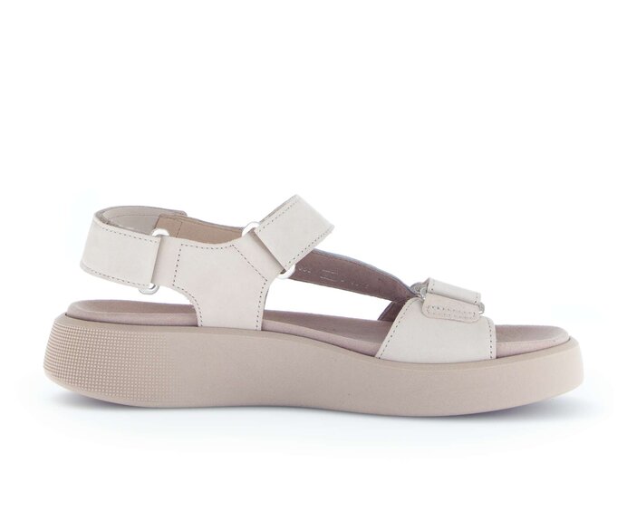 Gabor Damen  Riemchensandale Gold - Materialmix Leder